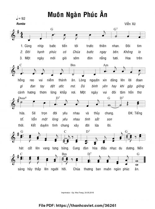 Muôn ngàn phúc ân - Viễn Xứ - trang 1