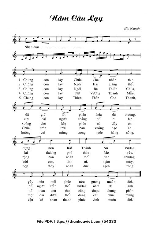 Năm câu lạy - Hải Nguyễn - trang 1