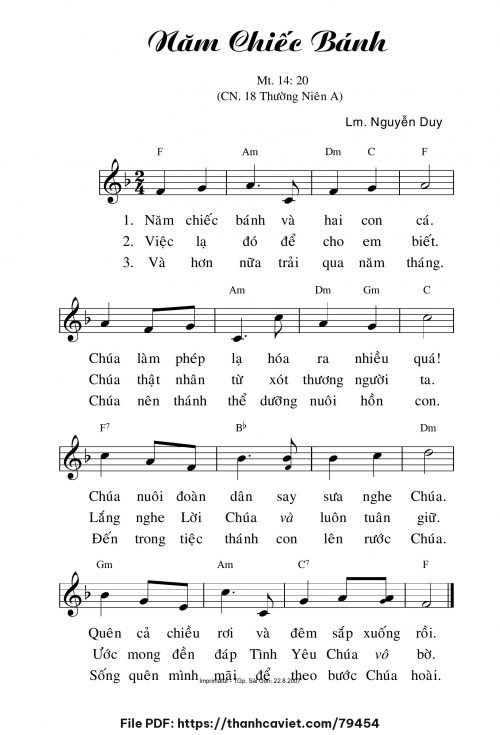 Năm chiếc bánh - Lm. Nguyễn Duy - trang 1