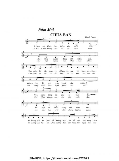 Năm mới Chúa ban - Thanh Thanh - trang 1
