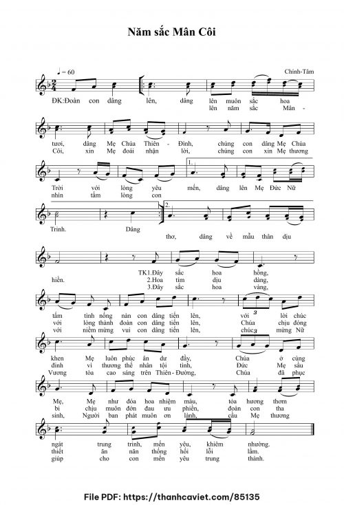 Năm sắc Mân Côi - Chính Tâm - trang 1