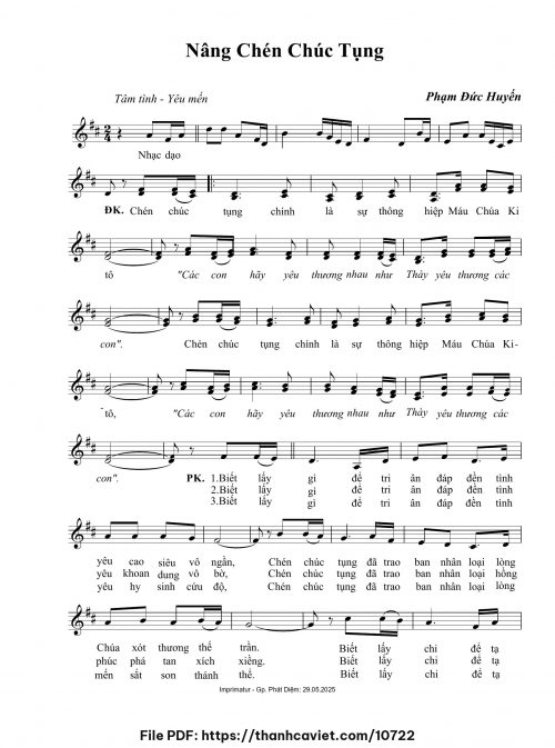 Nâng chén chúc tụng - Phạm Đức Huyến - trang 1