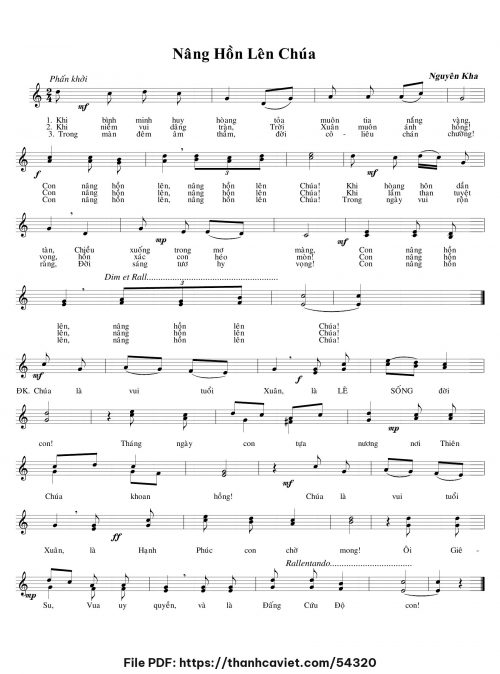 Nâng hồn lên Chúa - Nguyên Kha - trang 1
