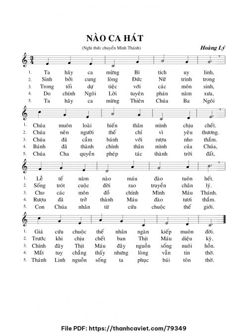 Nào Ca Hát - Hoàng Lý - trang 1