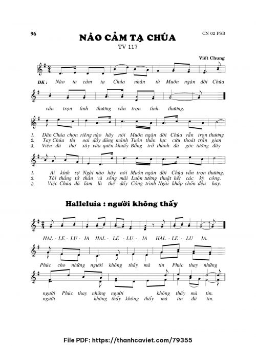 Nào cảm tạ Chúa - Viết Chung - trang 1