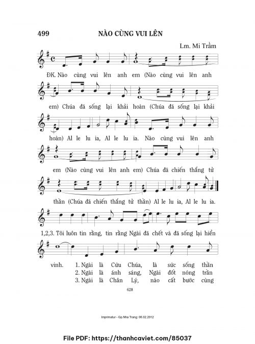 Nào cùng vui lên - Lm. Mi Trầm - trang 1