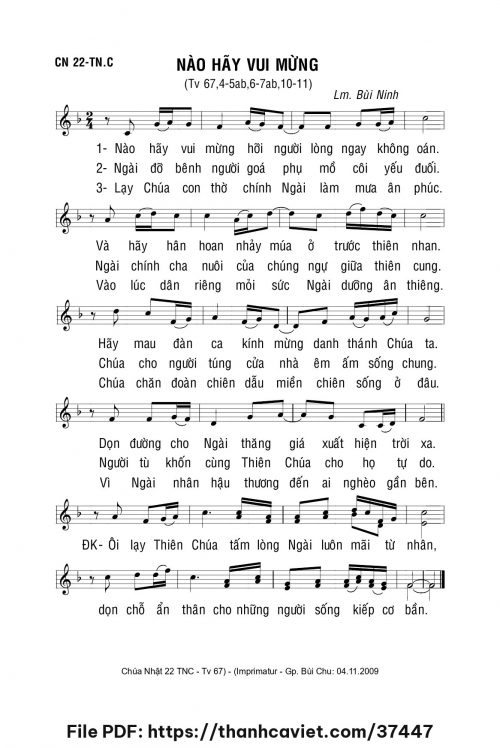 Nào hãy vui mừng - Lm. Bùi Ninh - trang 1