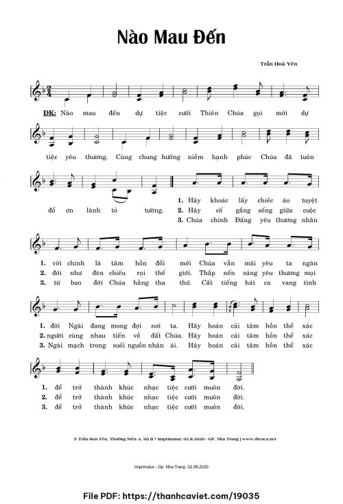 Nào mau đến - Trần Hòa Yên - trang 1