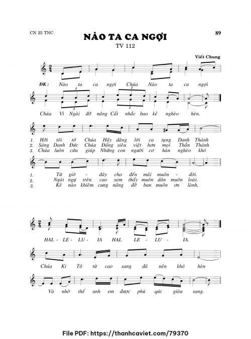 Nào ta ca ngợi - Viết Chung - trang 1