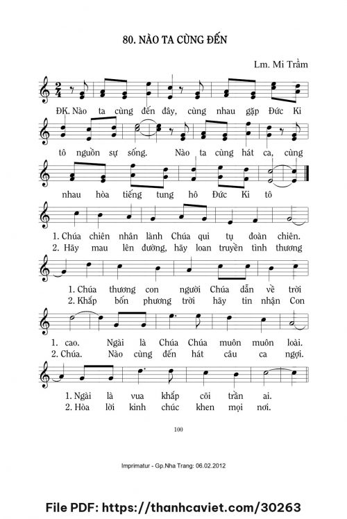 Nào ta cùng đến - Lm. Mi Trầm - trang 1