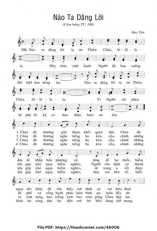 Nào ta dâng lời - Duy Tân - trang 1