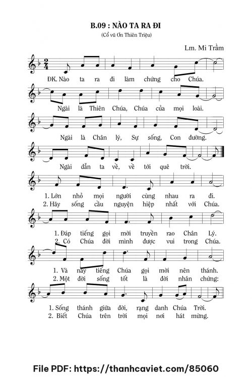 Nào ta ra đi - Lm. Mi Trầm - trang 1