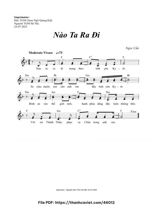 Nào ta ra đi - Ngọc Cẩn - trang 1