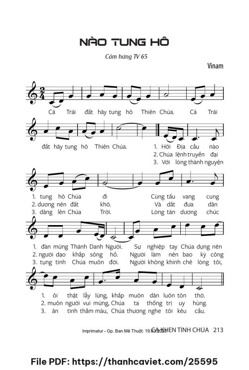 Nào tung hô - Vinam - trang 1