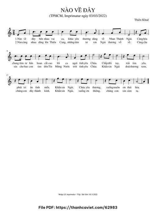 Nào về đây - Thiên Khuê - trang 1