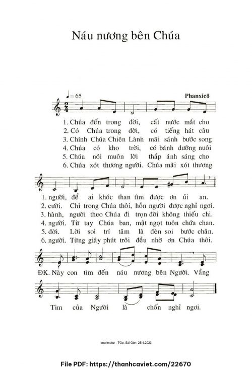Náu nương bên Chúa - Phanxicô - trang 1