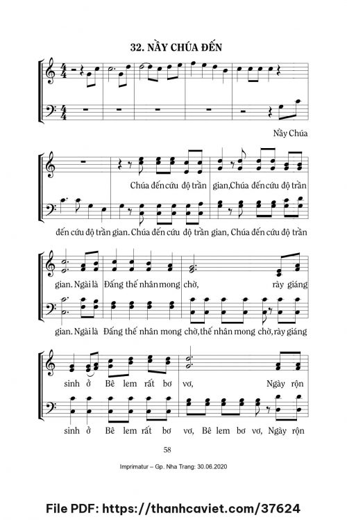 Nầy Chúa đến - Lm. Mi Trầm - trang 1