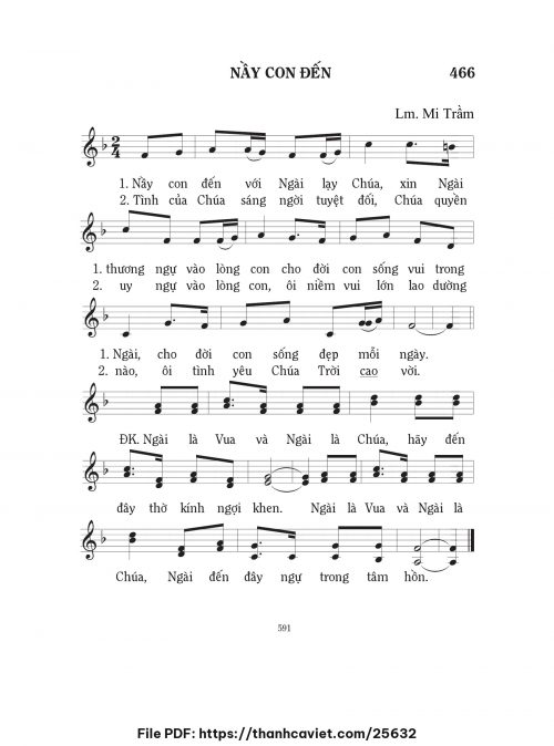 Nầy con đến - Lm. Mi Trầm - trang 1