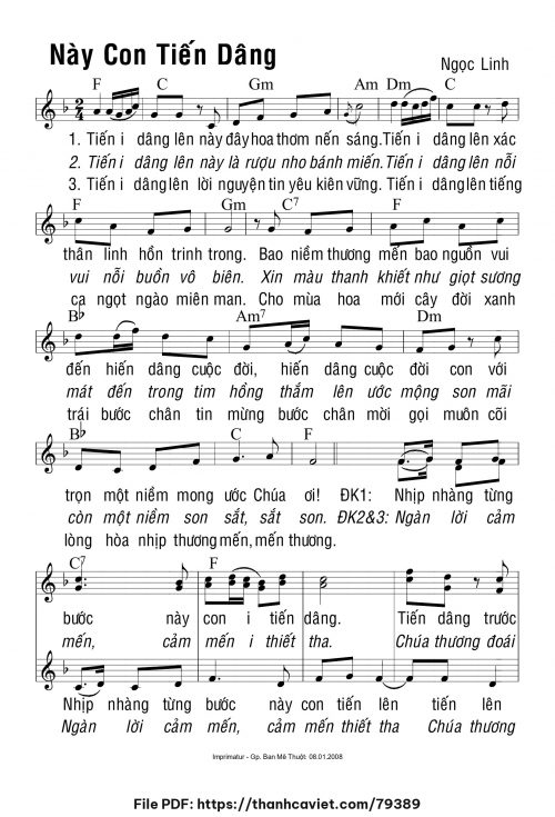 Này con tiến dâng - Ngọc Linh - trang 1