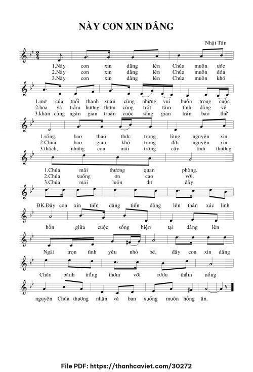Này con xin dâng - Nhật Tân - trang 1