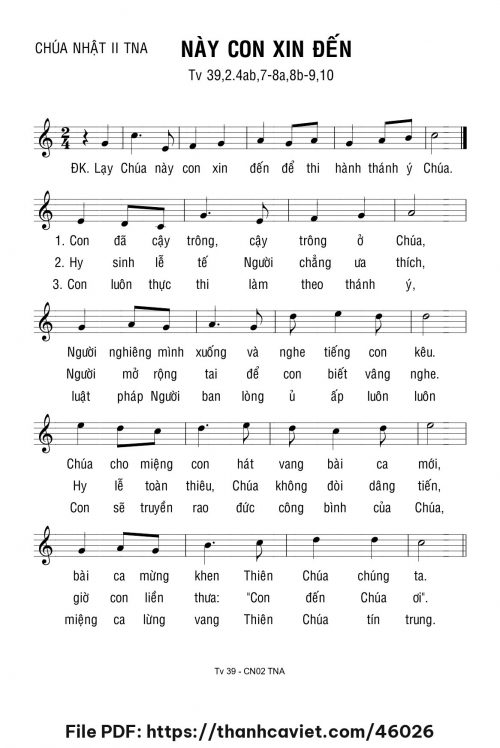 Này con xin đến - Lm. Bạch Vân - trang 1