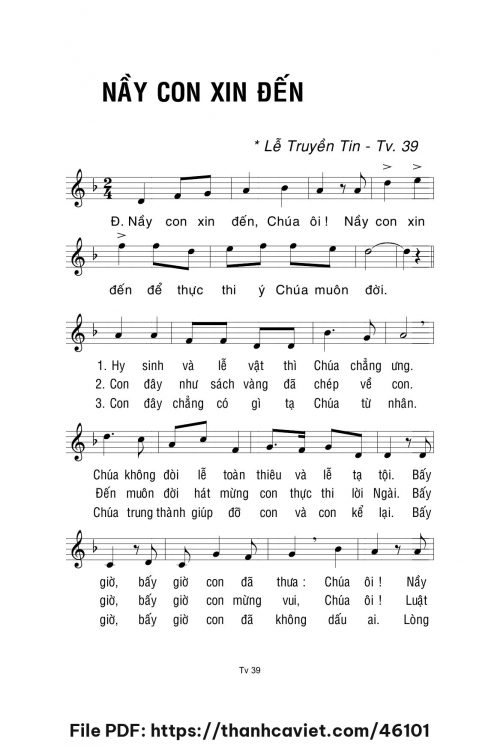 Nầy con xin đến - Lm. La Thập Tự - trang 1