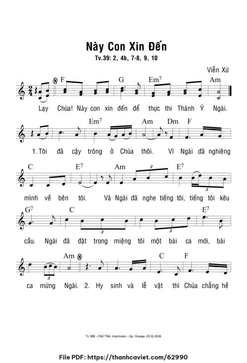 Này con xin đến - Viễn Xứ - trang 1