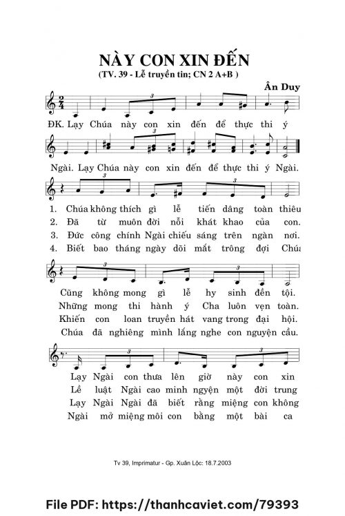 Này con xin đến - Ân Duy - trang 1
