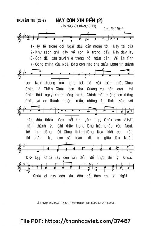Này con xin đến 2 - Lm. Bùi Ninh - trang 1