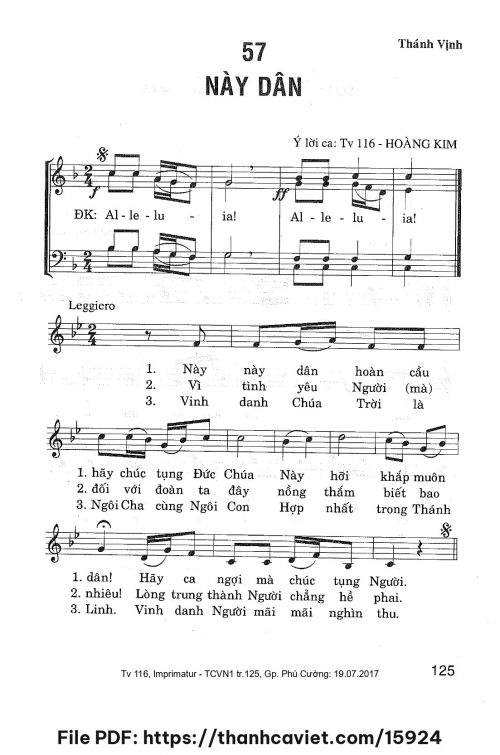Này dân - Lm. Hoàng Kim - trang 1