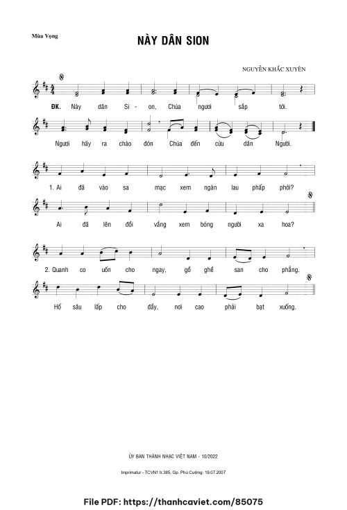 Này dân Sion - Nguyễn Khắc Xuyên - trang 1