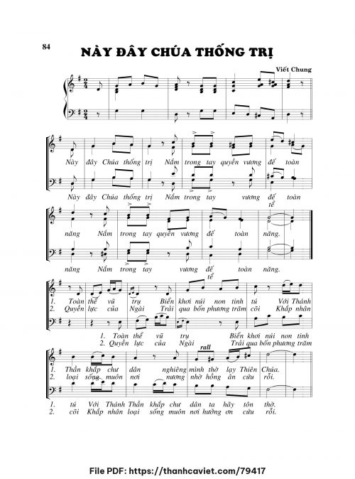 Này đây Chúa thống trị - Viết Chung - trang 1
