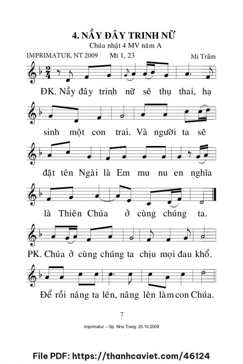 Nầy đây trinh nữ [CN4 MVA] – - Lm. Mi Trầm - trang 1