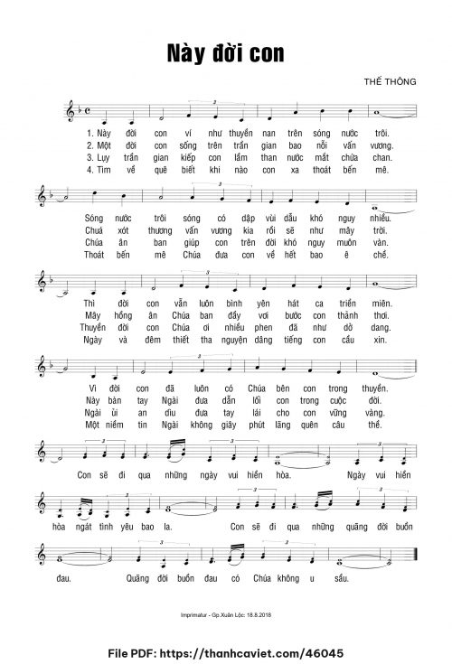 Này đời con - Thế Thông - trang 1