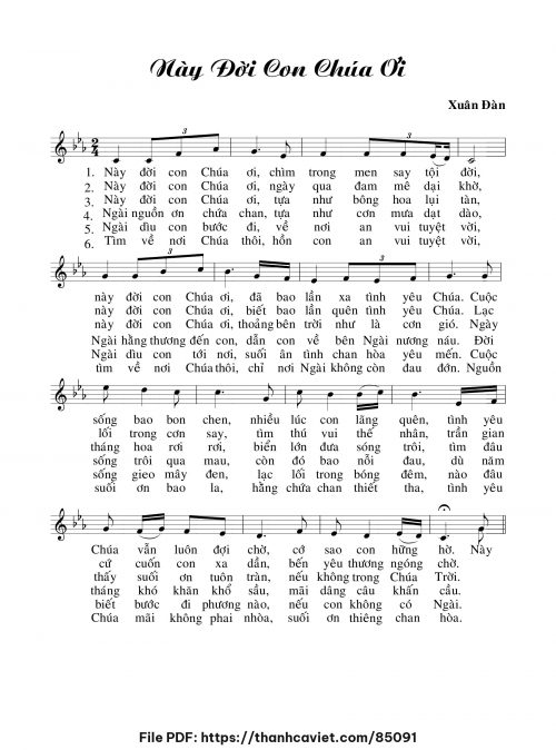 Này đời con Chúa ơi - Xuân Đàn - trang 1