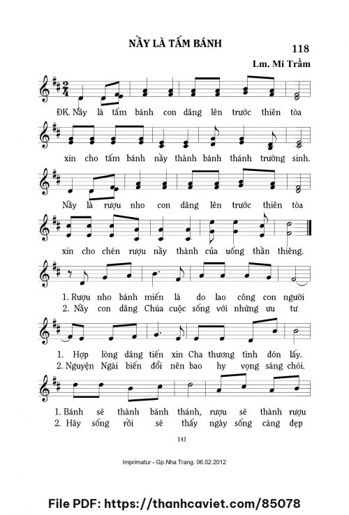 Này là tấm bánh - Lm. Mi Trầm - trang 1