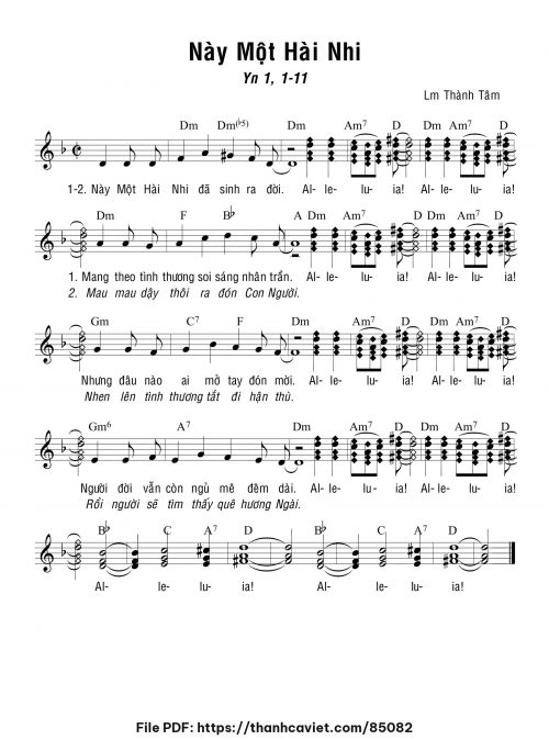 Này một Hài Nhi - Lm. Thành Tâm - trang 1