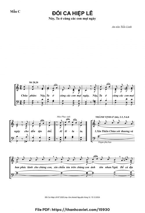 Này Ta ở cùng các con mọi ngày - Tiến Linh - trang 1
