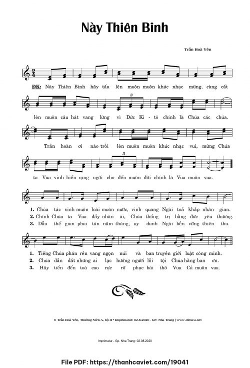 Này thiên binh - Trần Hòa Yên - trang 1