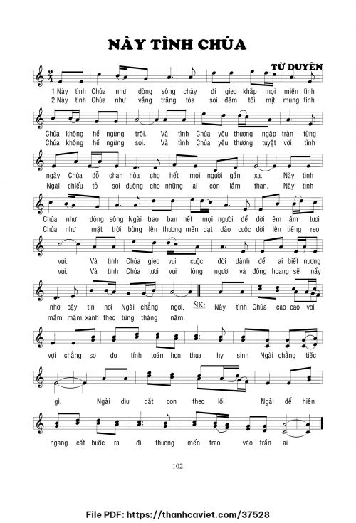 Này tình Chúa - Lm. Từ Duyên - trang 1