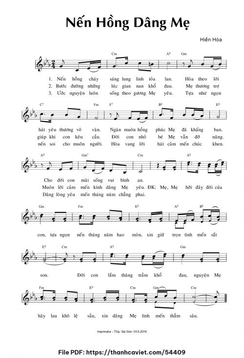 Nến hồng dâng Mẹ - Sr. Hiền Hòa - trang 1