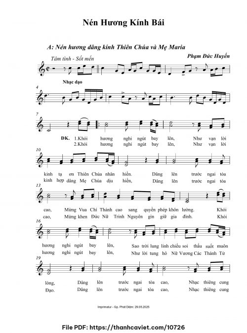 Nén hương kính bái - Phạm Đức Huyến - trang 1