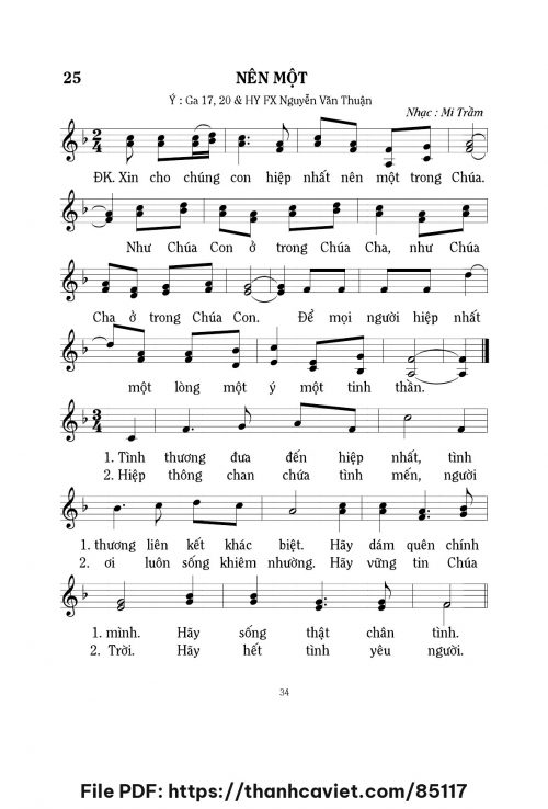Nên một - Lm. Mi Trầm - trang 1