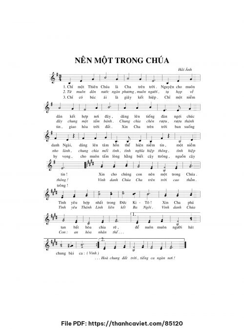 Nên một trong Chúa - Hải Ánh - trang 1