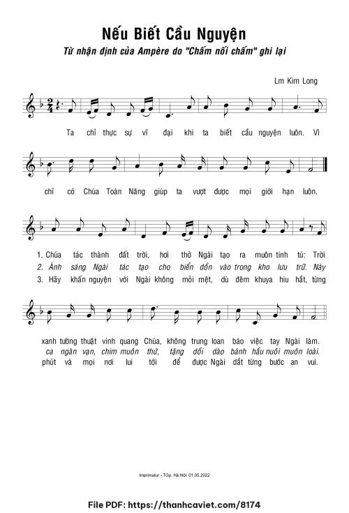 Nếu biết cầu nguyện - Lm. Kim Long - trang 1