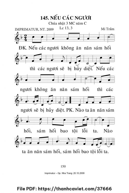 Nếu các ngươi [CN3 MCC] – - Lm. Mi Trầm - trang 1