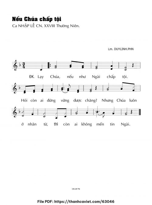 Nếu Chúa chấp tội - Lm. DUYLINH.PHN - trang 1