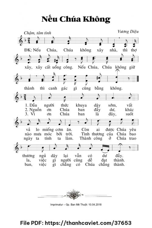 Nếu Chúa không - Lm. Vương Diệu - trang 1