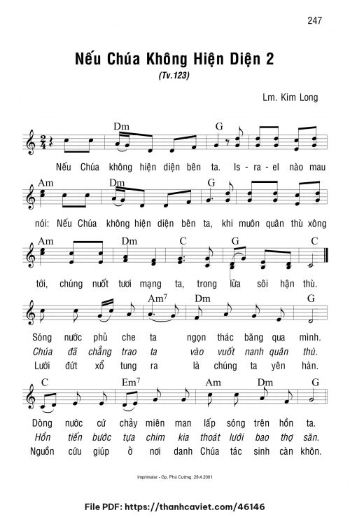 Nếu Chúa không hiện diện 2 - Lm. Kim Long - trang 1