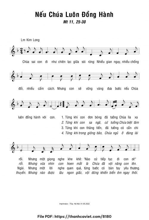 Nếu Chúa luôn đồng hành - Lm. Kim Long - trang 1